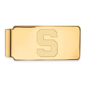 14k Gold Plated Silver Michigan State Money Clip